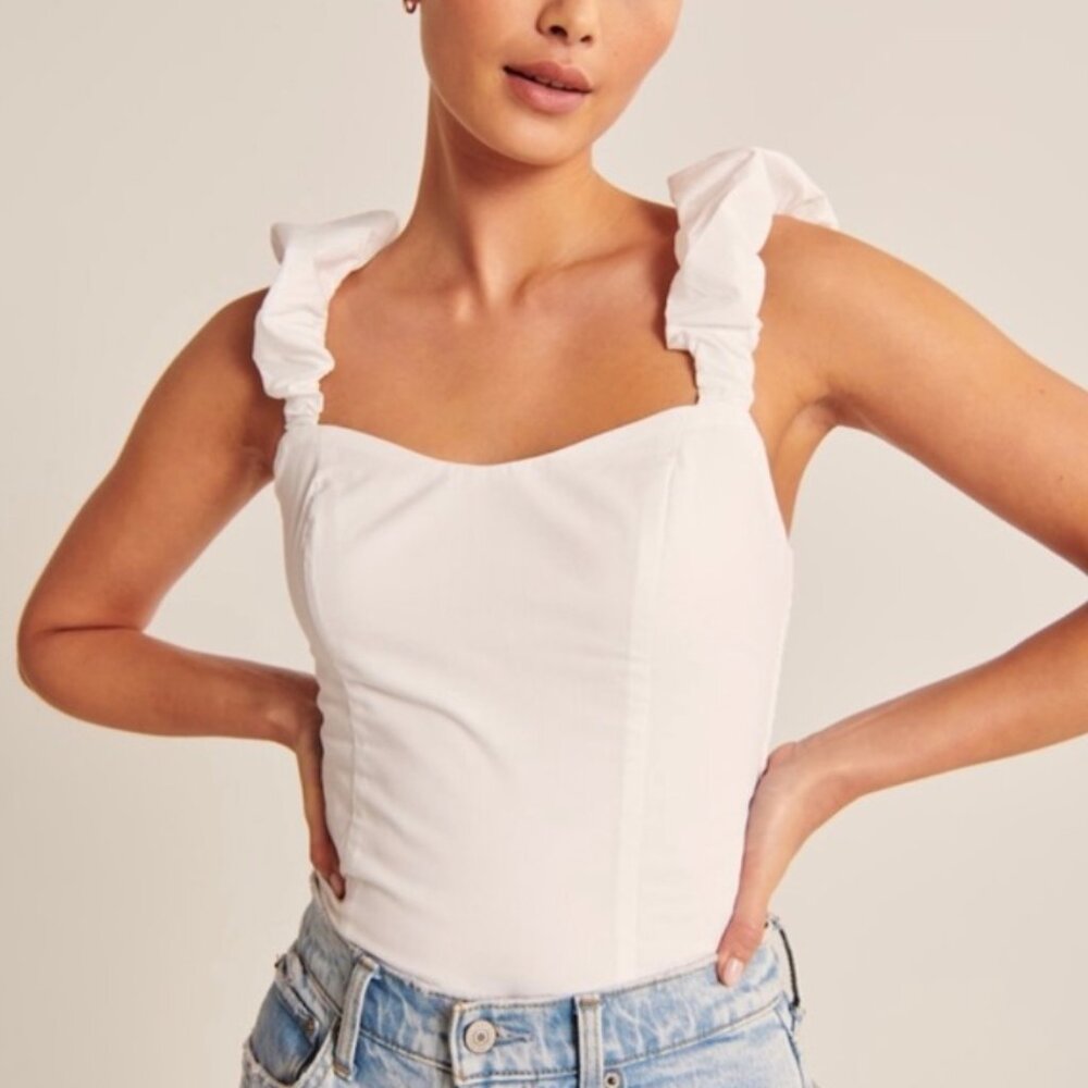 Ruffled/Smocked Crop Top